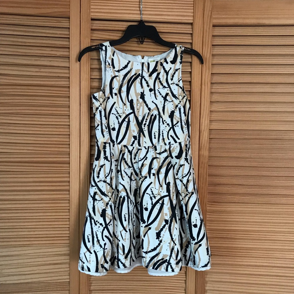 Girls Crazy 8 Black, White & Gold Sleeveless Dress